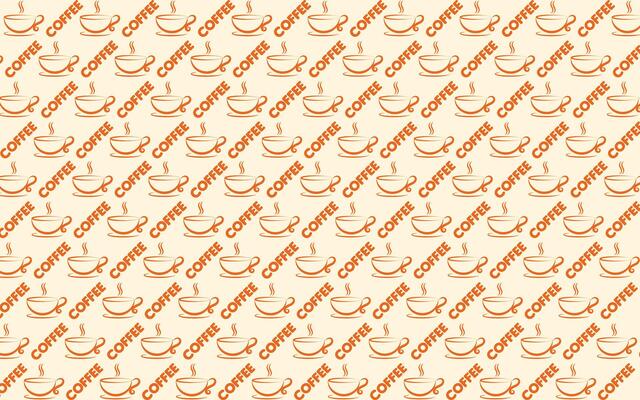 Pattern made of a cup of cappuccino