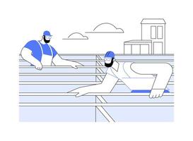 Floor joists installation abstract concept illustration. vector