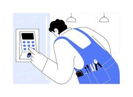 Smart access system installation abstract concept illustration. vector