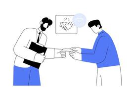 International business etiquette abstract concept illustration. vector