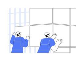 Cladding system abstract concept illustration. vector