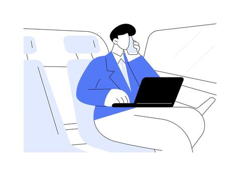 Working on the way abstract concept illustration. vector