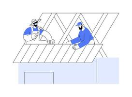Roof sheathing abstract concept illustration. vector