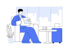 Business lobby abstract concept illustration. vector