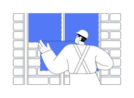 Roll insulation abstract concept illustration. vector