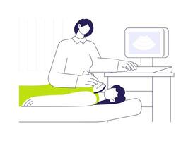 Thyroid check up abstract concept illustration. vector