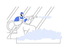 Blown-in insulation abstract concept illustration. vector