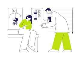 Digestive issues treatment abstract concept illustration. vector