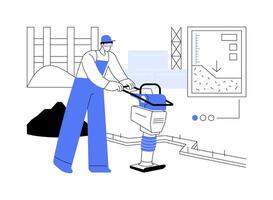 Soil compaction abstract concept illustration. vector