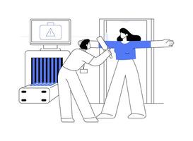 Security check abstract concept illustration. vector