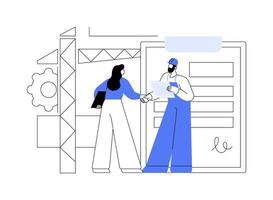 Tender contract execution abstract concept illustration. vector