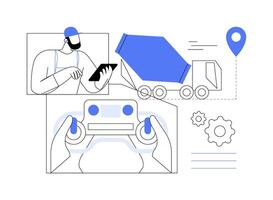Remote controlled machinery abstract concept illustration. vector