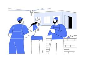 Site hut abstract concept illustration. vector