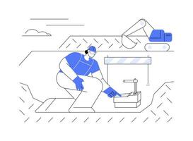 Soil compaction testing abstract concept illustration. vector