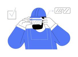 Eyes and face protections abstract concept illustration. vector