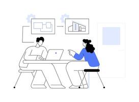 Architecture software abstract concept illustration. vector