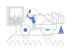 Compacting subgrade abstract concept illustration. vector
