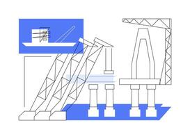 Launching superstructure abstract concept illustration. vector