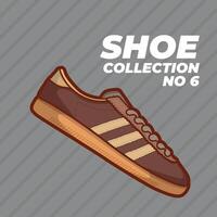 Shoe design NUMBER 6 vector