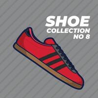 Shoe design NUMBER 8 vector