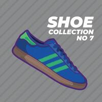 Shoe design NUMBER 7 vector
