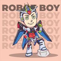 Robot Boy Character Design vector