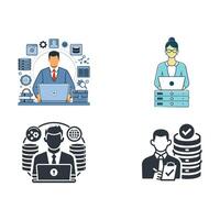 Database Administrator Logo set icon vector