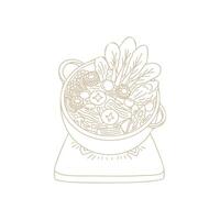 Chinese Food Illustration with Cartoon Style vector