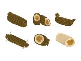 Traditional Indonesian Food and Snacks Illustration Drawing vector