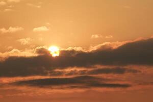 Close up view of sun hidden behind clouds photography photo