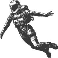 Astronaut in Space with Detailed Spacesuit and Helmet vector