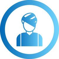 Head Injury Gradient Circle Icon vector