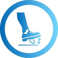 Ankle Flex Gradient Circle Icon vector