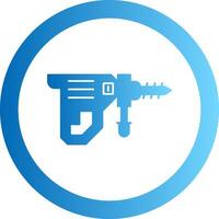 Rotary Hammer Gradient Circle Icon vector