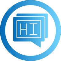 Hi Gradient Circle Icon vector