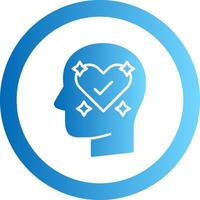 Mental Care Gradient Circle Icon vector