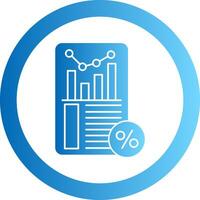 Sales Report Gradient Circle Icon vector