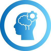 Cognitive Function Gradient Circle Icon vector
