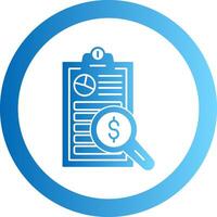Auditing Gradient Circle Icon vector