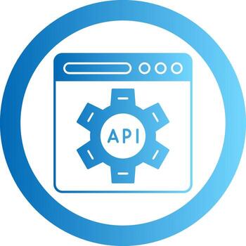 Api Gradient Circle Icon vector