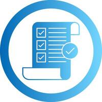 Terms and Conditions Gradient Circle Icon vector