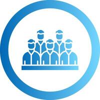 Spectators Gradient Circle Icon vector