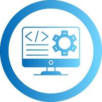 Website Builder Gradient Circle Icon vector