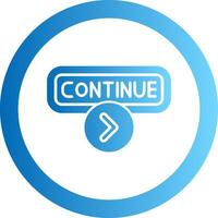Continue Gradient Circle Icon vector