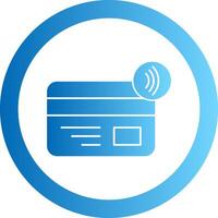 Nfc Payment Gradient Circle Icon vector