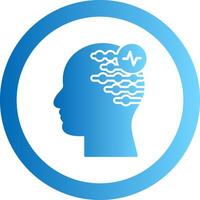 Electroencephalogram Gradient Circle Icon vector