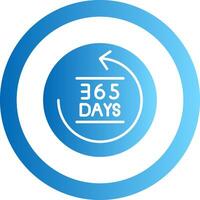 365 Days Gradient Circle Icon vector