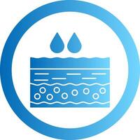 Underground Water Gradient Circle Icon vector