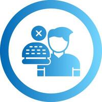 No Appetite Gradient Circle Icon vector