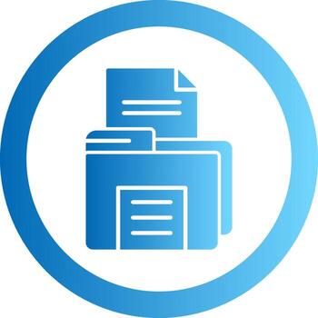 abierto archivo degradado circulo icono vector